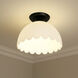 Dorinda 1 Light 12.25 inch Matte Black Semi-Flush Ceiling Light